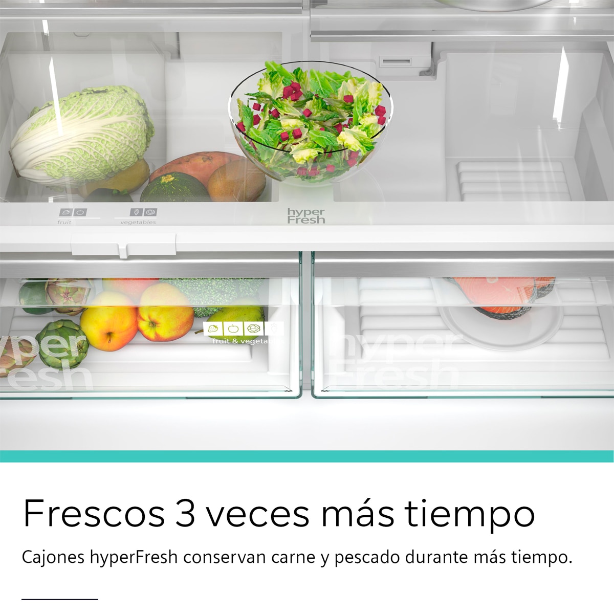 Frigorífico americano Siemens Total No Frost, con dispensador - KF96DAXEA Inox antihuellas-10
