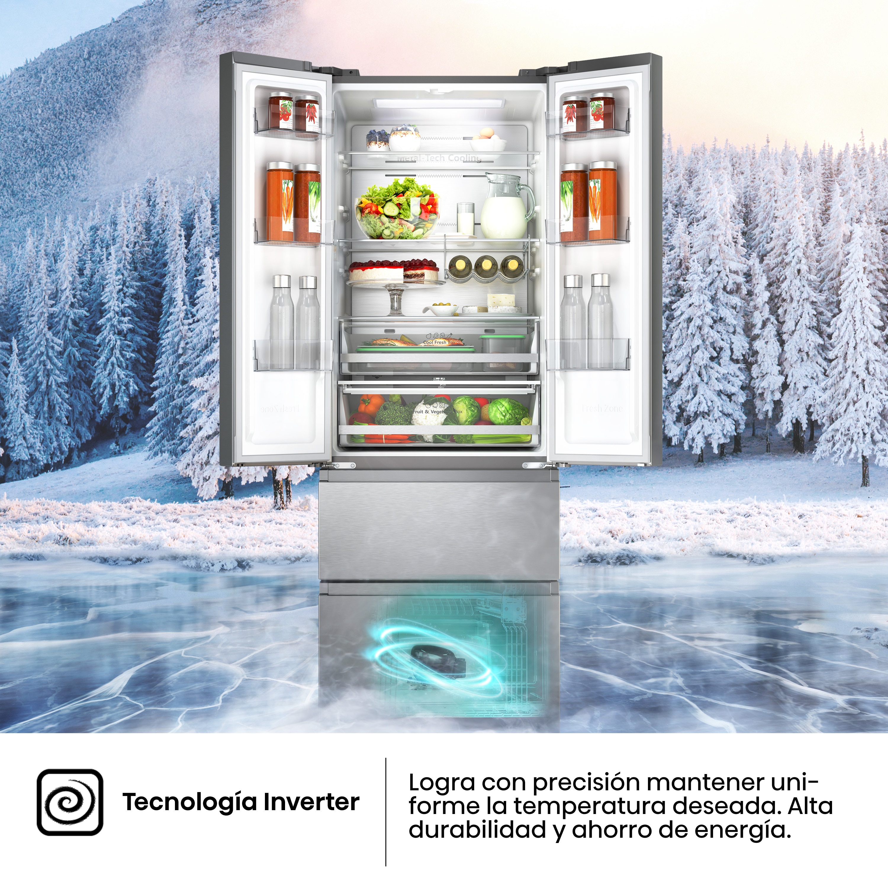 Frigorífico americano Hisense Total No Frost, Multi-Air Flow - RF632N4AIC1 9