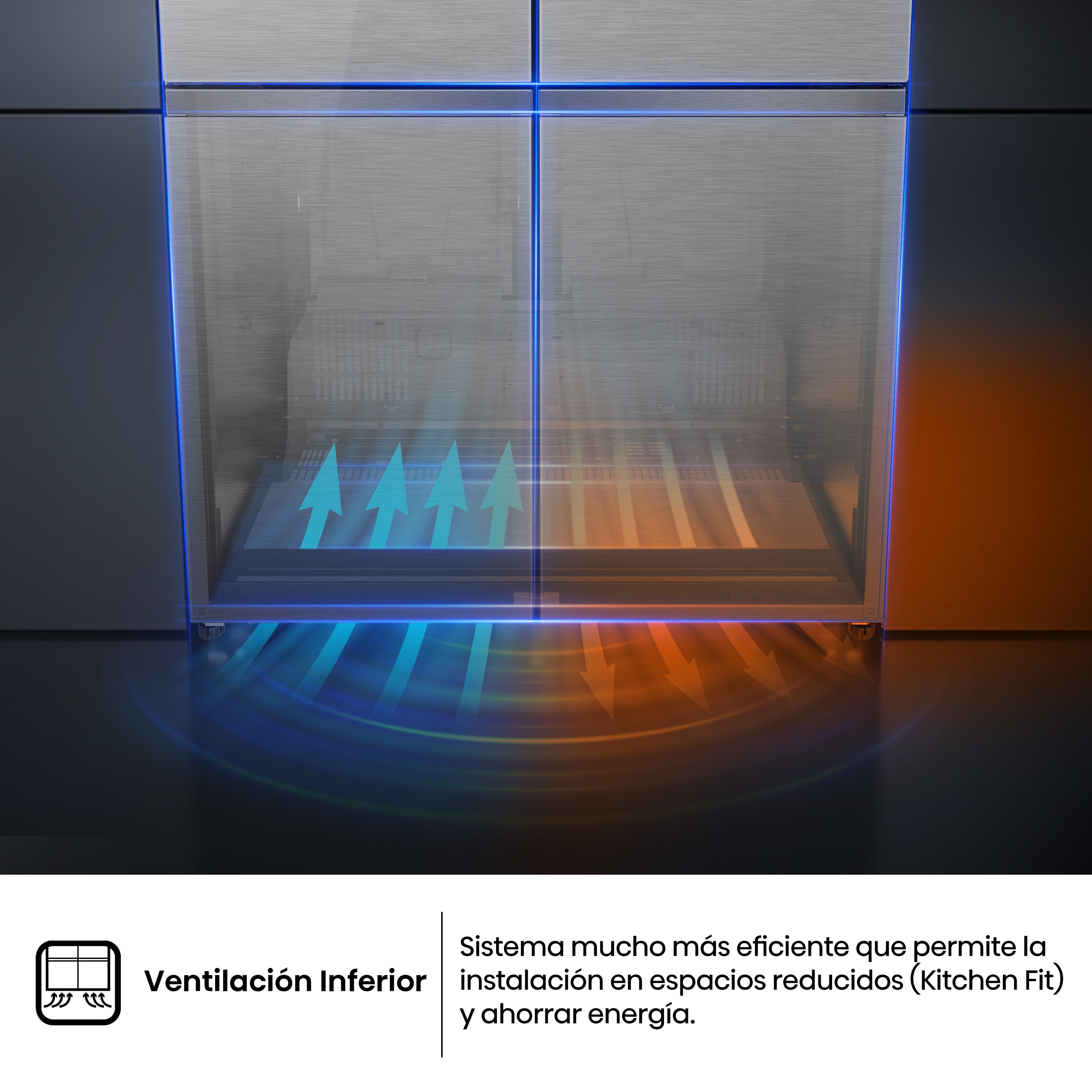 Frigorífico americano Hisense No Frost Serie Kitchen FIT - RQ5P605NSVE Inox-10