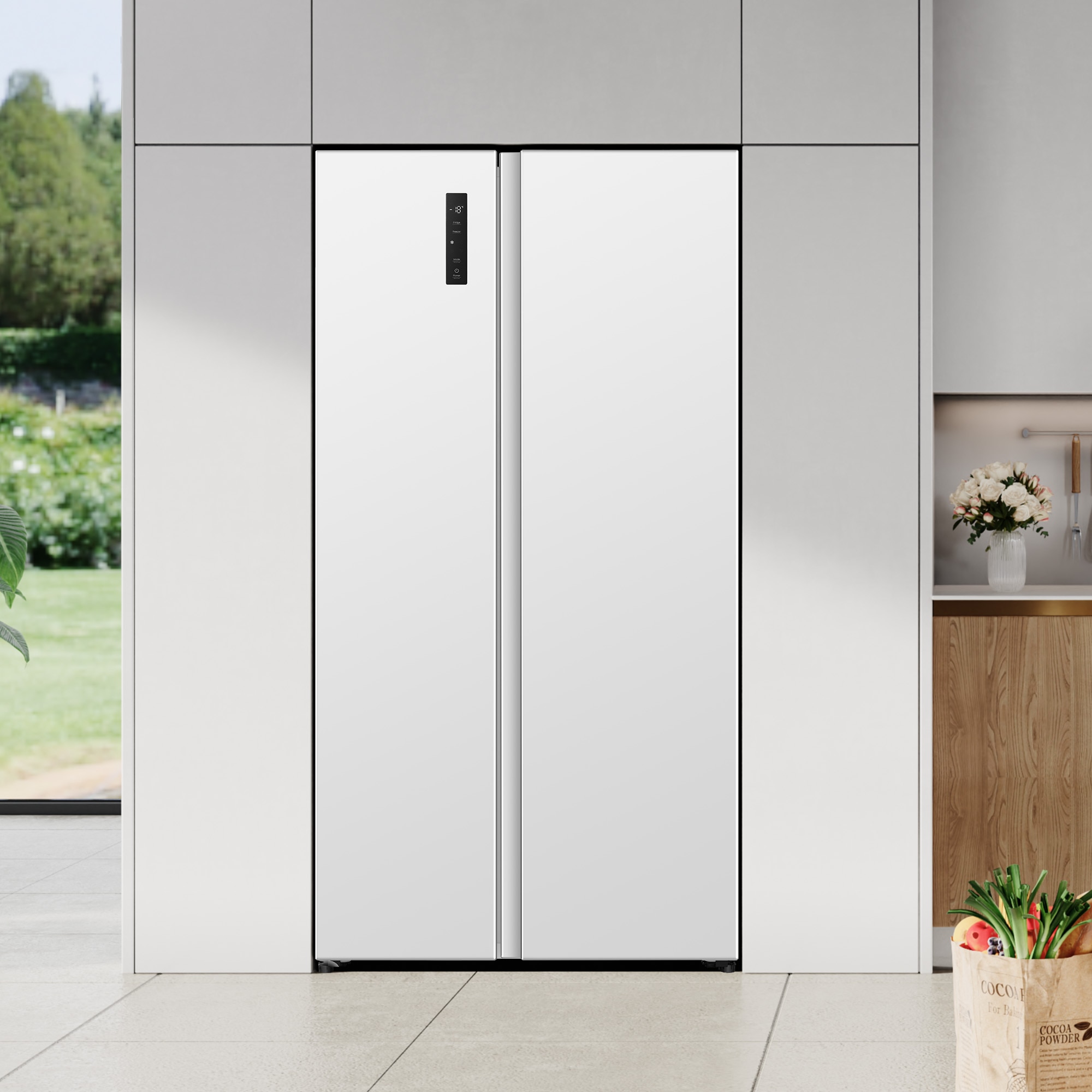Frigorífico americano Hisense Total No Frost, serie kitchen FIT - RS3P538NEWE Blanco-12