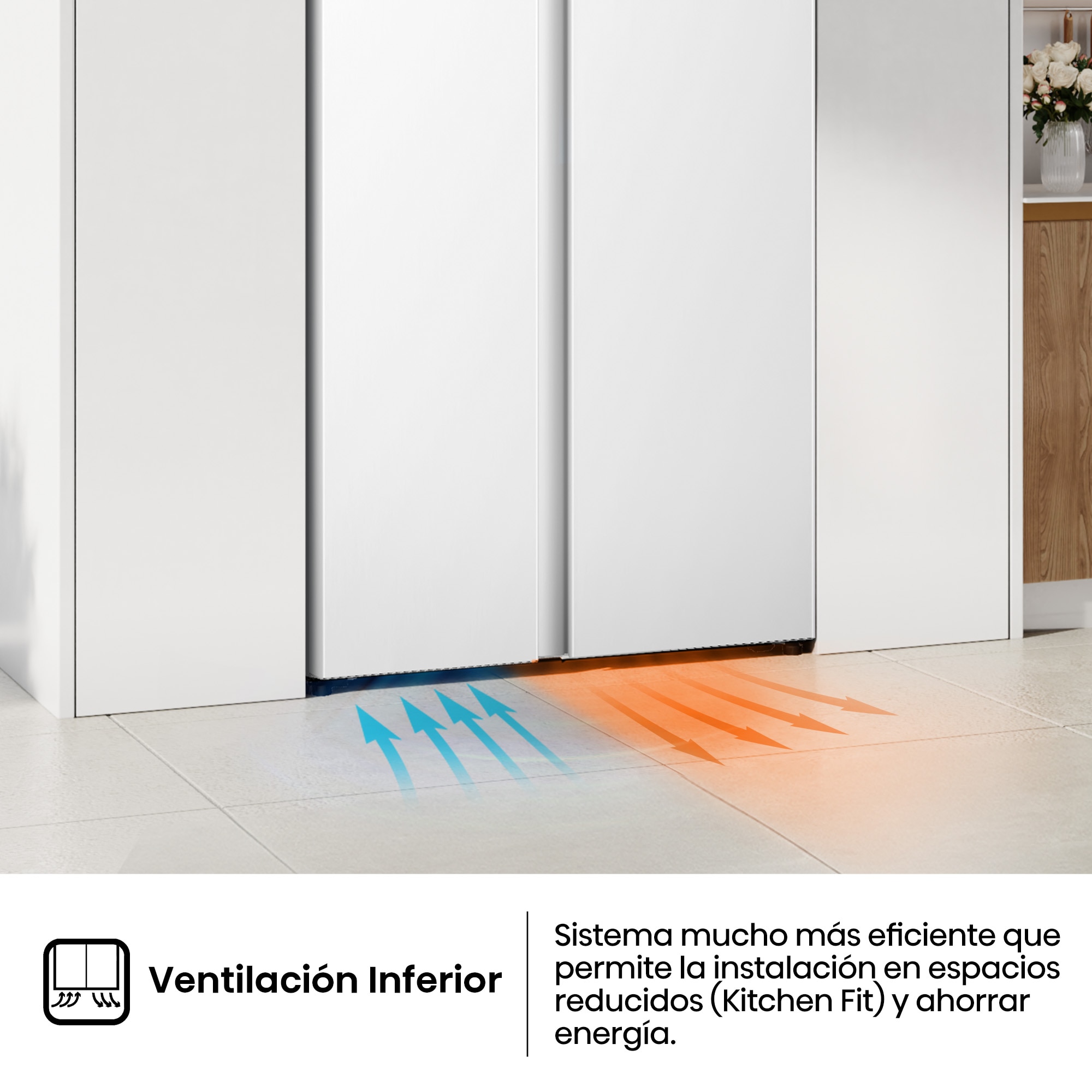 Frigorífico americano Hisense Total No Frost, serie kitchen FIT - RS3P538NEWE Blanco-14