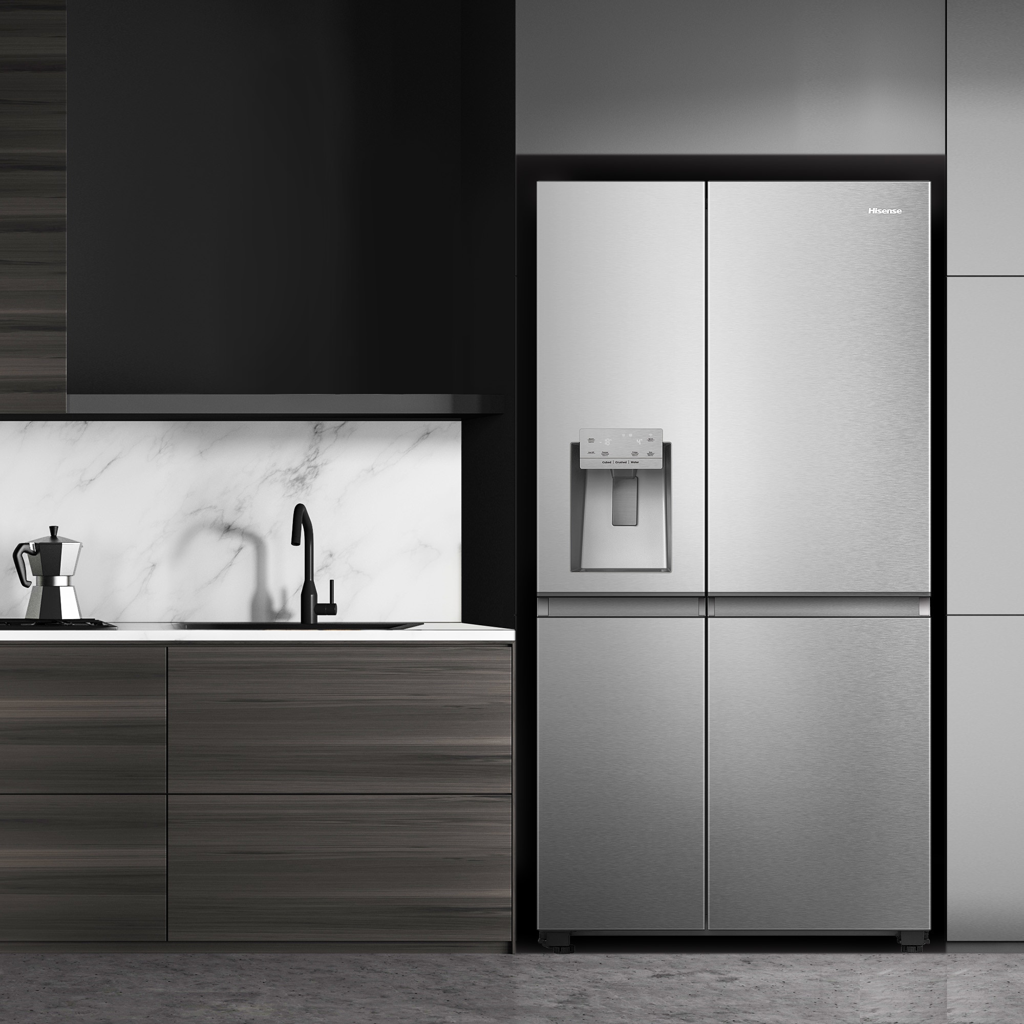 Frigorífico americano Hisense Total No Frost, WIFI - RS818N4IIE1, Inox-8