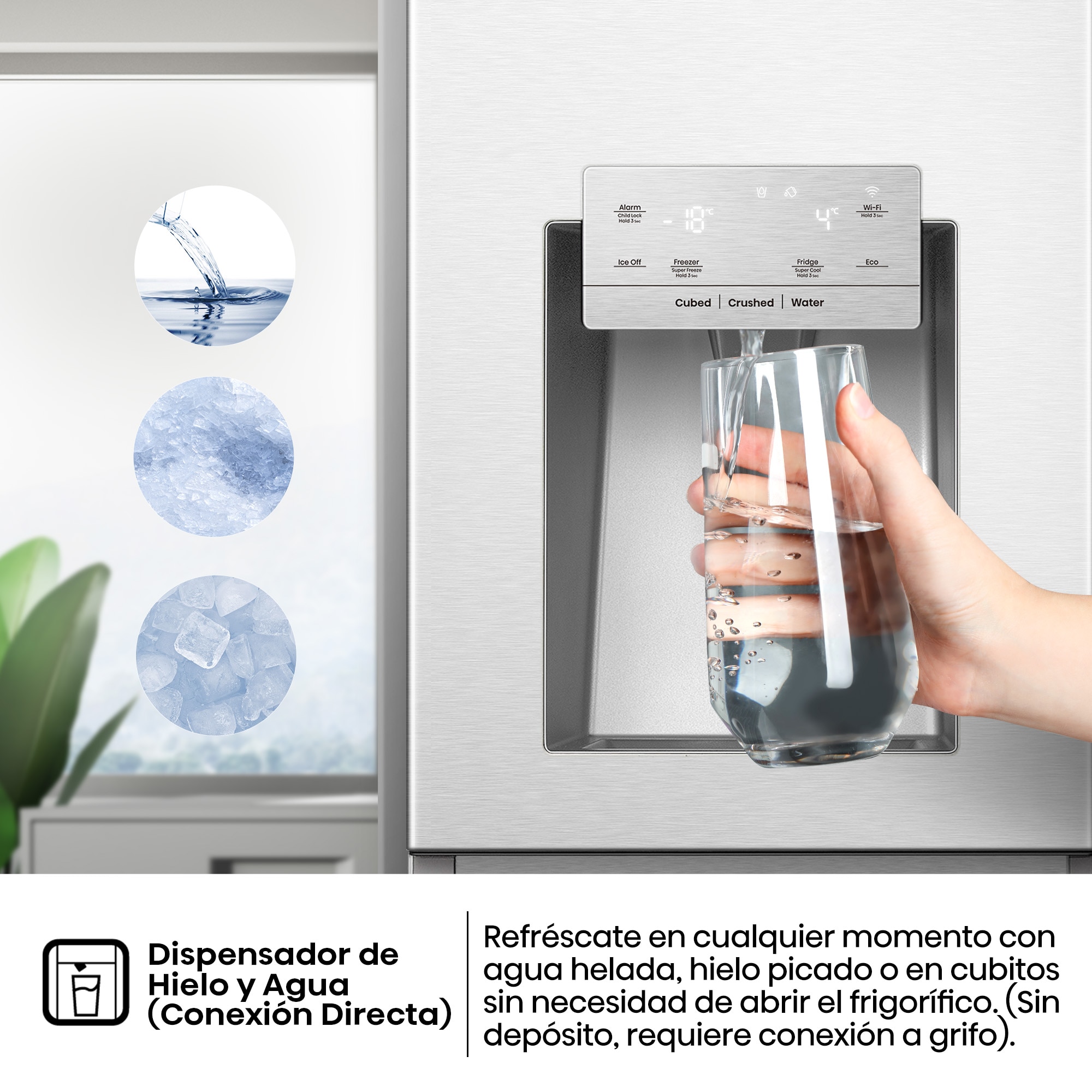 Frigorífico americano Hisense Total No Frost, WIFI - RS818N4IIE1, Inox-10
