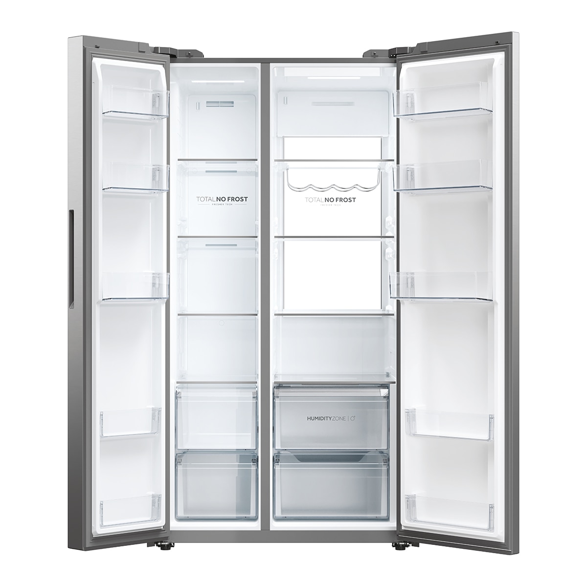 Frigorífico Americano Haier Total No Frost SBS 90 Series 7 - HSW79F18ANMM Inox Platino-4