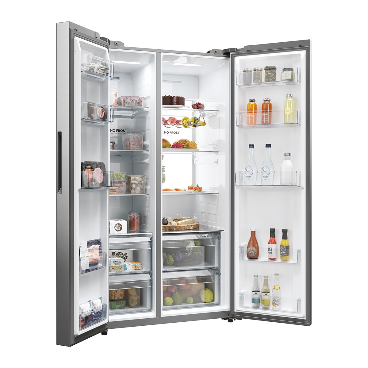 Frigorífico Americano Haier Total No Frost SBS 90 Series 7 - HSW79F18ANMM Inox Platino-5