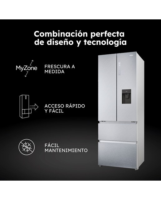 Frigorífico americano Haier Total No Frost FD 70 Series 5 - HFR5720EWMG Inox-4