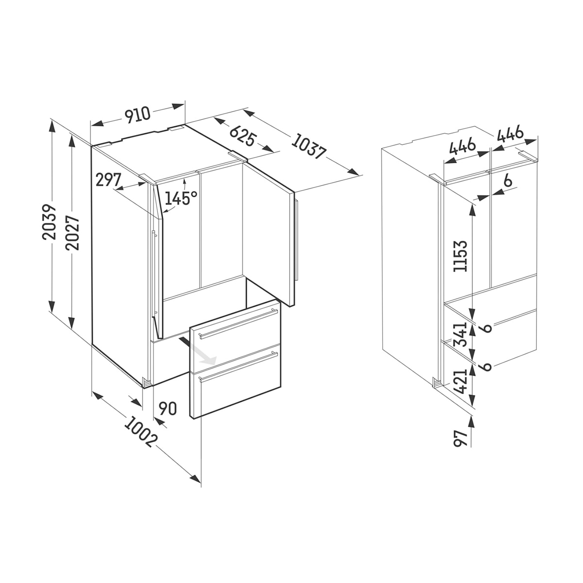 Imagen 2 de Frigorífico Side by Side Liebherr, No Frost, Dual Cooling -CBNste 8872 - Acero Inox Acero Inox