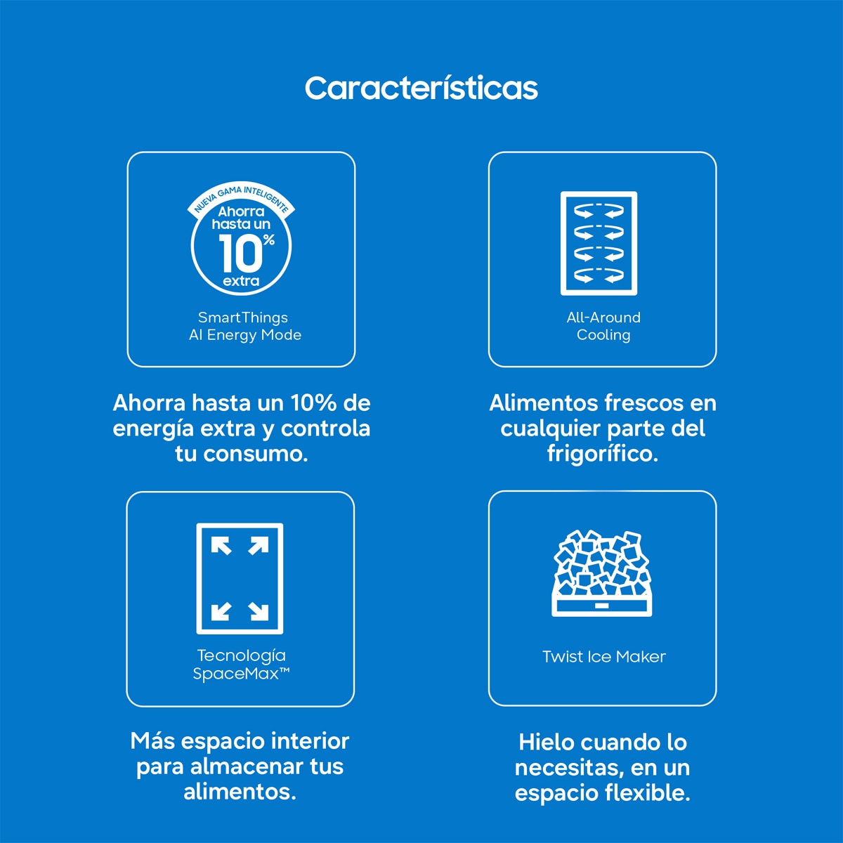 Frigorífico AmericanoSamsung con IA, French Door All Around Cooling - RF59C70TES9/ES Inox-5