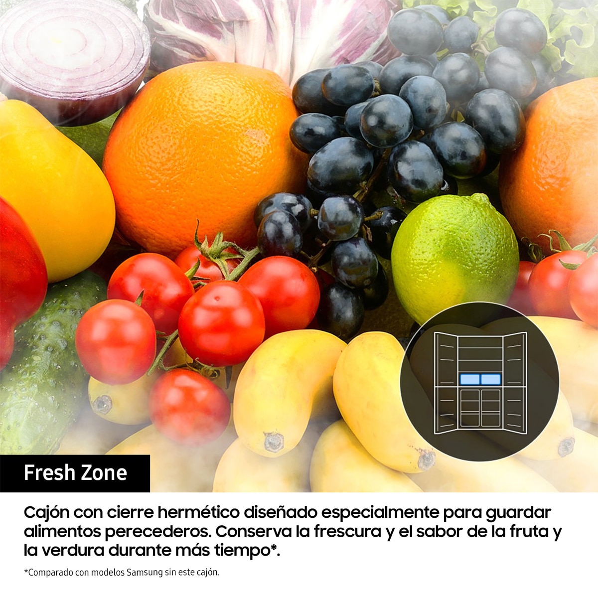 Frigorífico Americano Samsung French Door con IA 180 cm Twin Cooling Plus 488L RF48A400EB4/EF Grafito-9