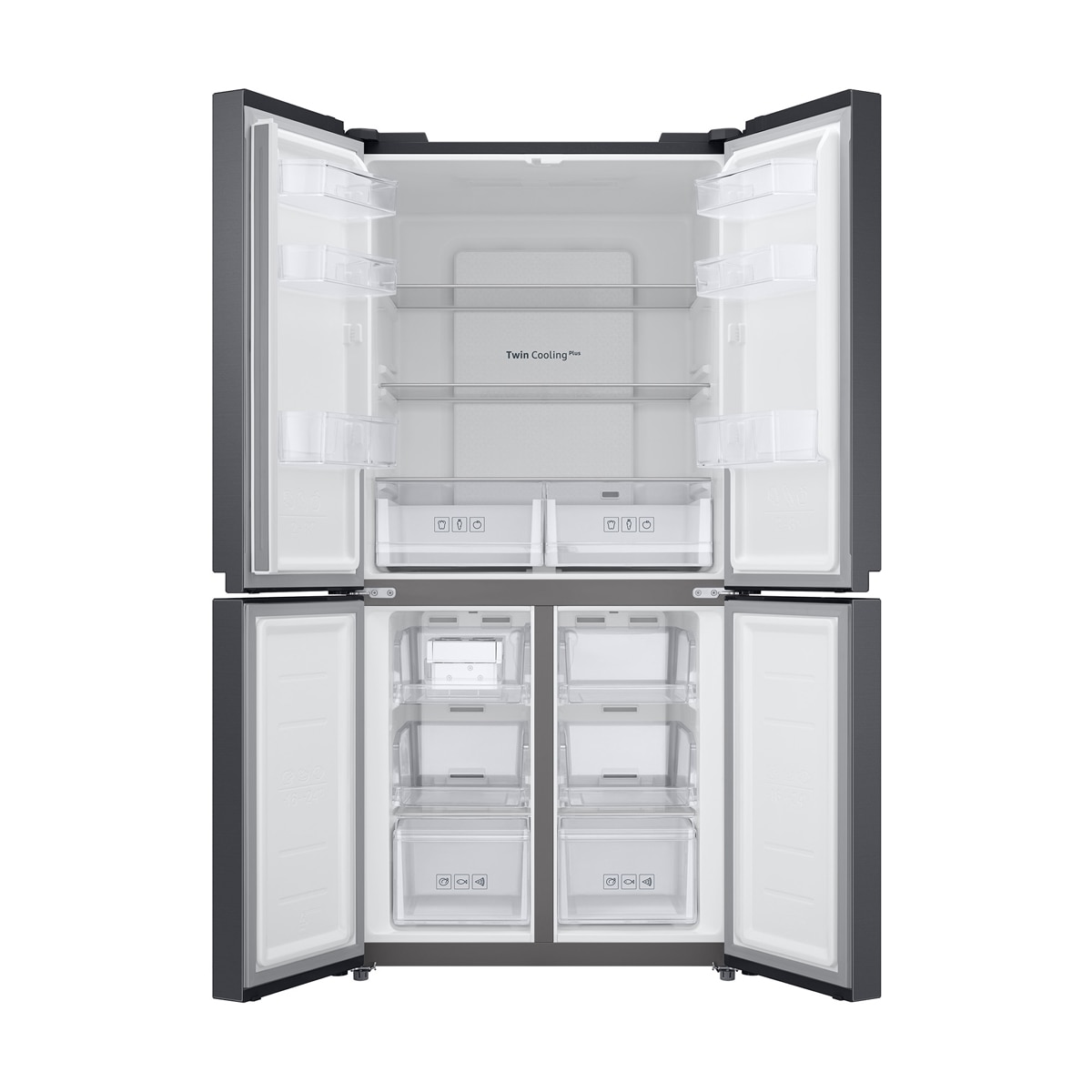 Frigorífico Americano Samsung French Door con IA 180 cm Twin Cooling Plus 488L RF48A400EB4/EF Grafito-10