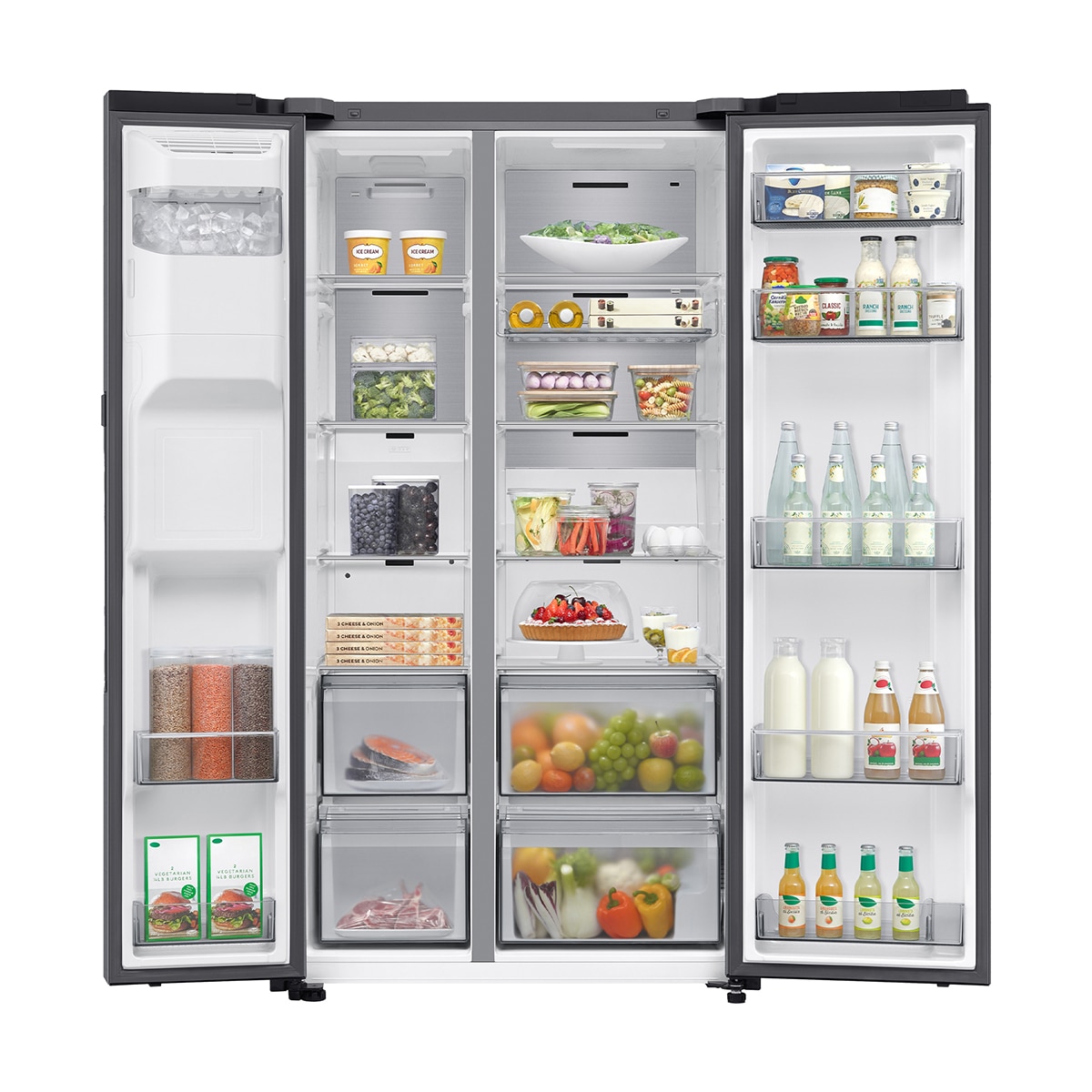 Frigorífico Americano Samsung Bespoke AI 178cm Twin Cooling Plus™ 634L Clase C Inox RS80F66KCTEF Inox-4