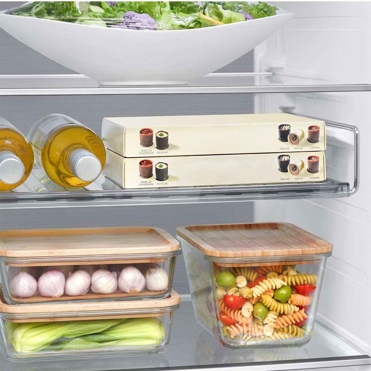 Frigorífico Americano Samsung Bespoke AI 178cm Balda Botellero 621L Clase E Inox RS90F64EETEF Inox-13