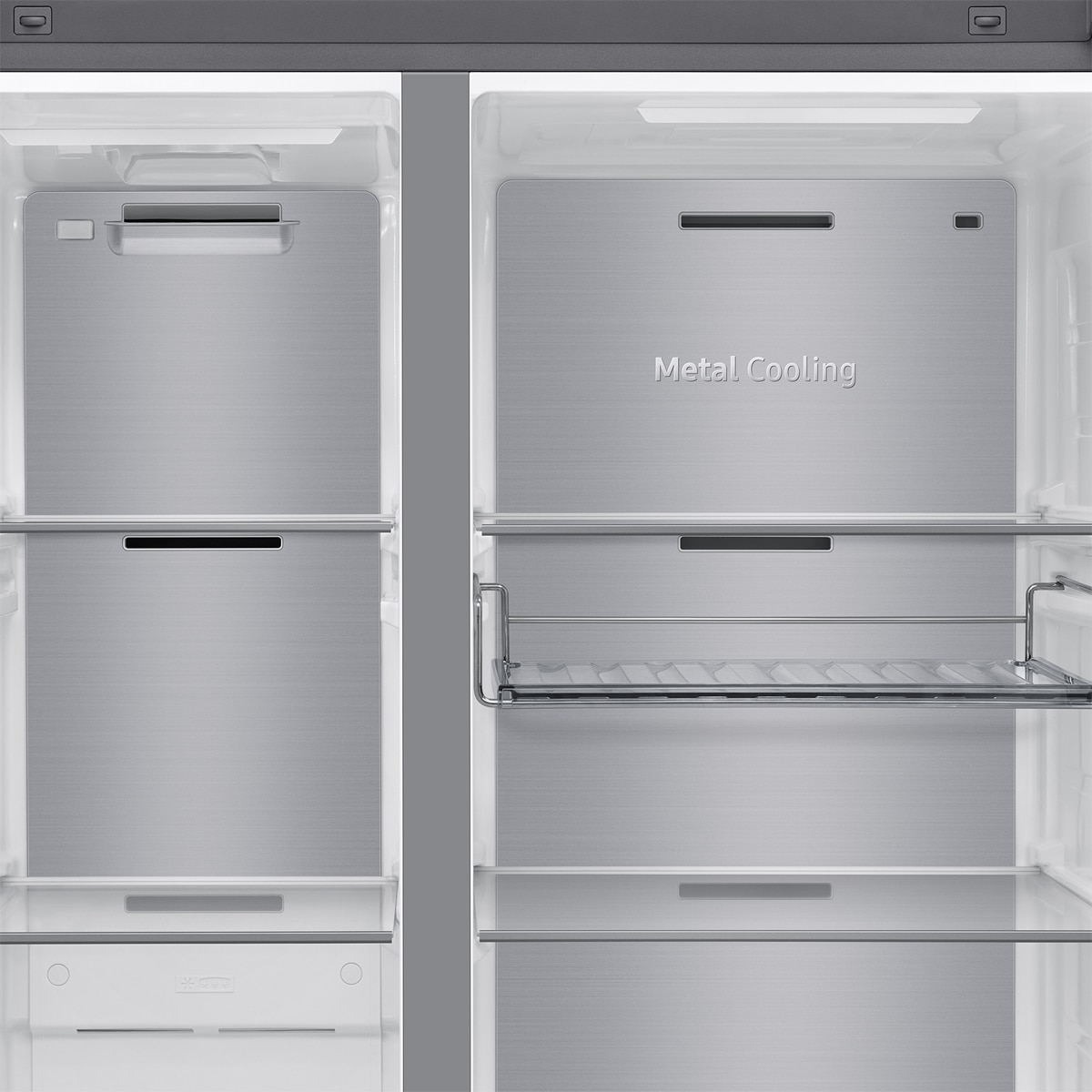Frigorífico Americano Samsung Bespoke AI 178cm Balda Botellero 621L Clase E Inox RS90F64EETEF Inox-14