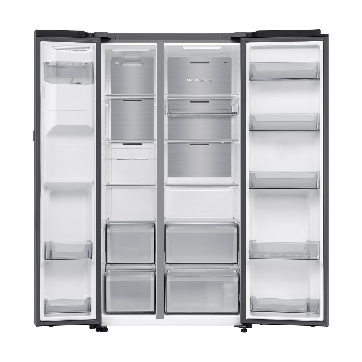 Frigorífico Americano Samsung Bespoke AI 178cm Balda Botellero 621L Clase E Inox RS90F64EETEF Inox-17