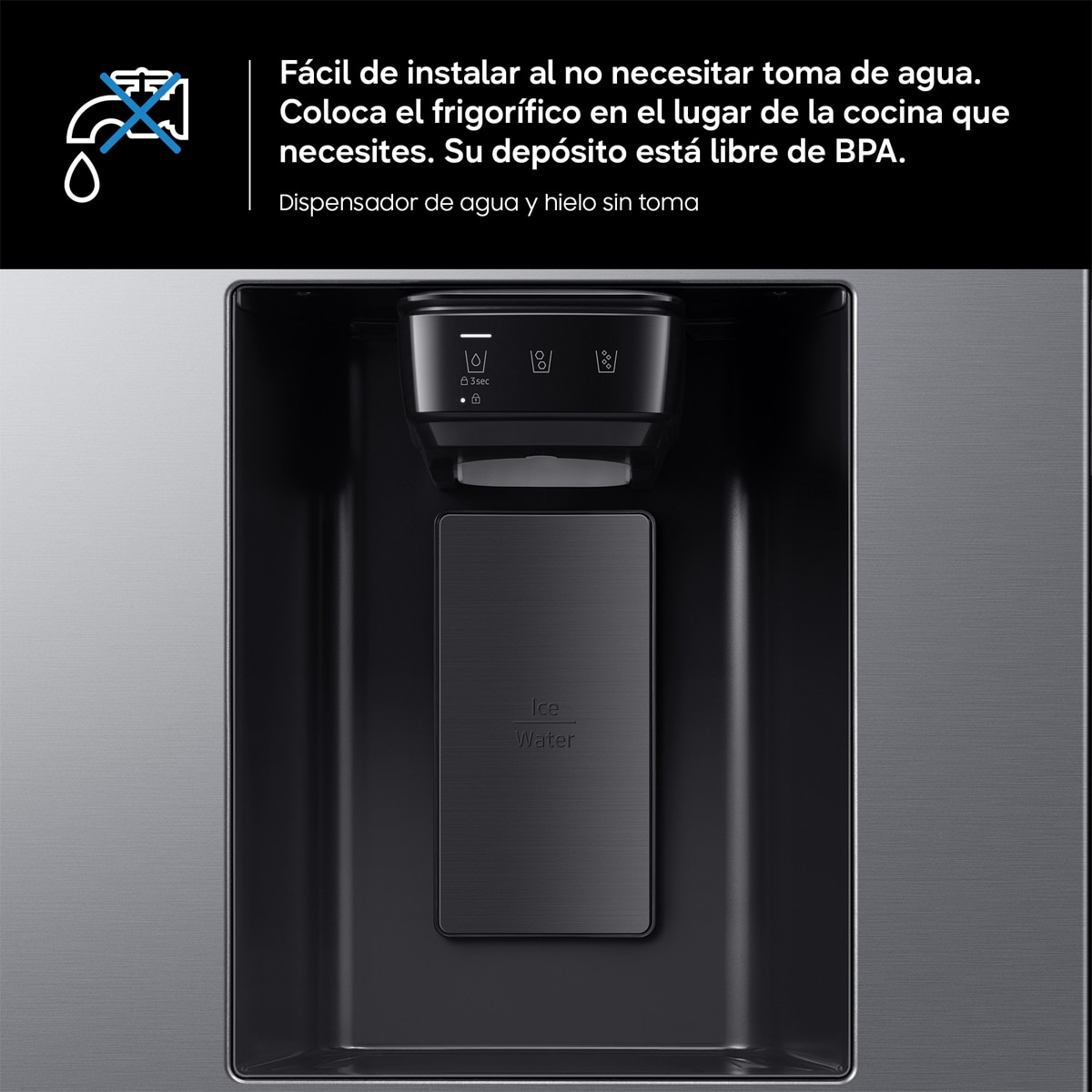 Frigorífico Americano Samsung Bespoke AI 178cm All Around Cooling 640L Inox RS70F64KDTEF Inox-7