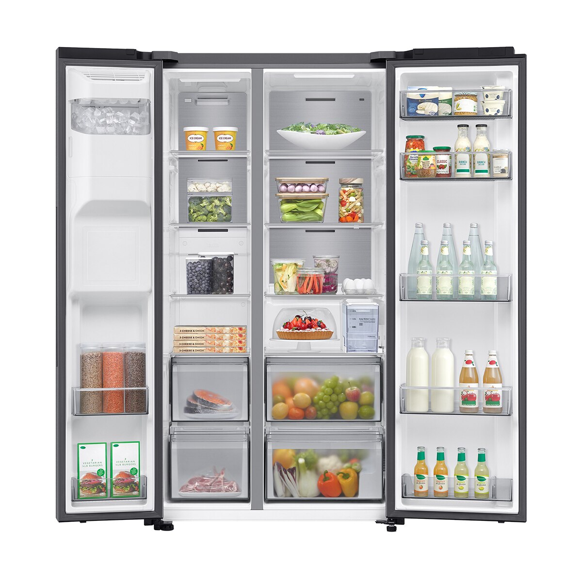 Frigorífico Americano Samsung Bespoke AI 178cm All Around Cooling 640L Clase E Inox RS70F65KETEF Inox-4