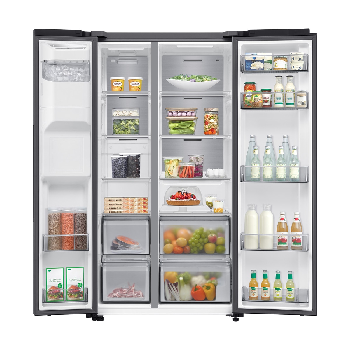 Frigorífico Americano Samsung Bespoke AI 178cm All Around Cooling 640L Clase E Inox RS70F64KETEF Inox-11