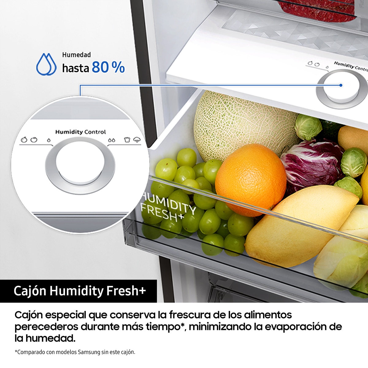 Frigorífico Americano Samsung Bespoke AI 178cm All Around Cooling 659L Clase E Inox - RS70F65QETEF Inox-8