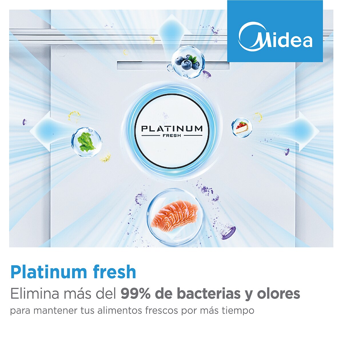 Frigorífico Americano Midea MERF402FIE02 No Frost de 4 Portas e de 177,5 cm - Inox Inox-7