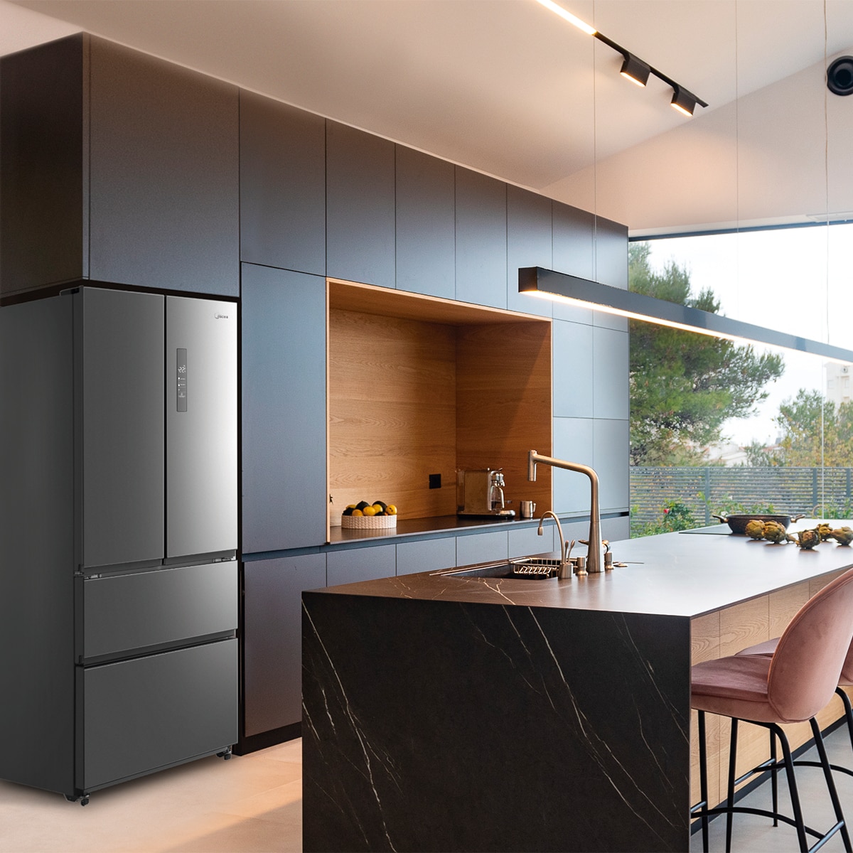 Frigorífico Americano Midea MERF402FIE02 No Frost de 4 Portas e de 177,5 cm - Inox Inox-10
