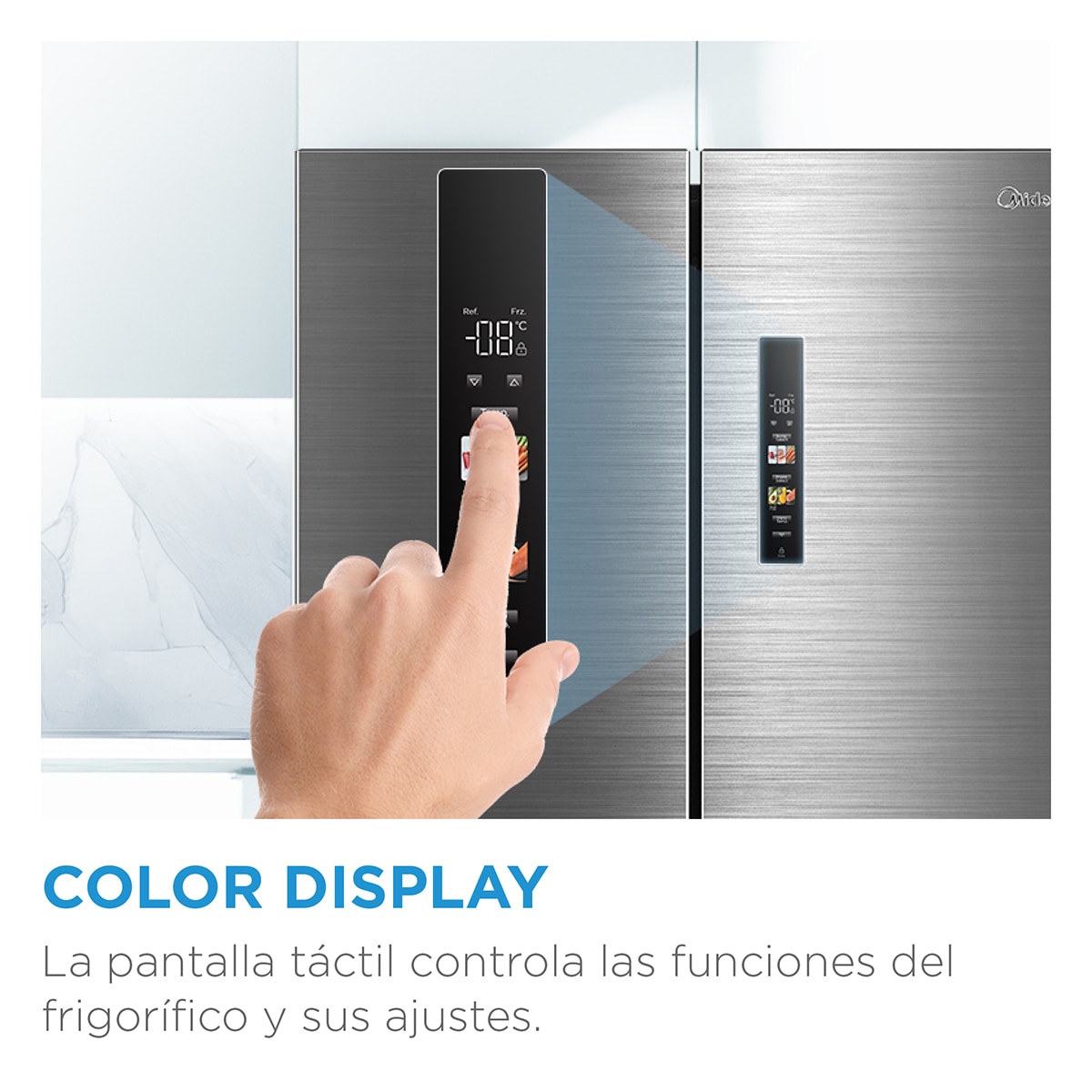 Frigorífico americano Midea Total No Frost - MDRS791MIE46 Inox Brillante-11