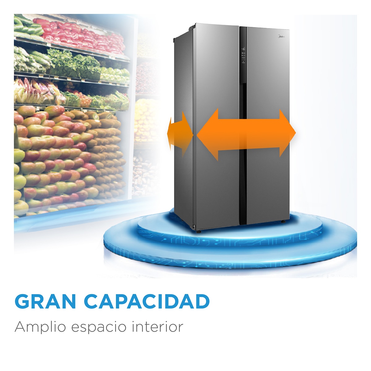 Frigorífico americano Midea Total No Frost - MDRS791MIE46 Inox Brillante-15