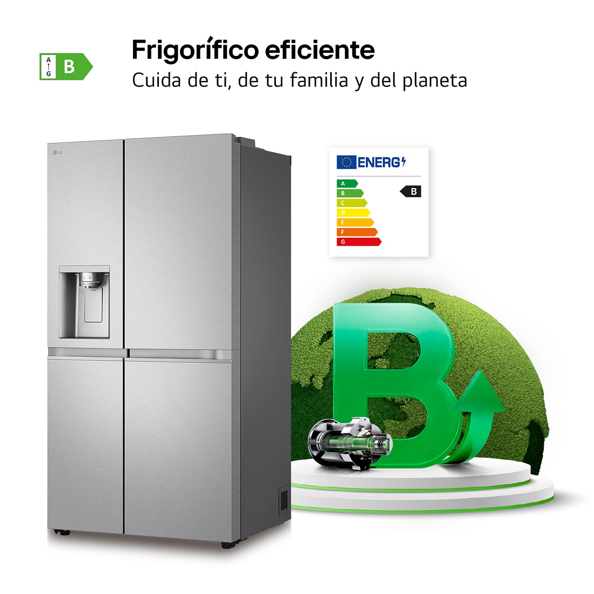 Thumbnail 3 de LG GSLE91MBAB frigorífico americano 601 L DoorCooling+™