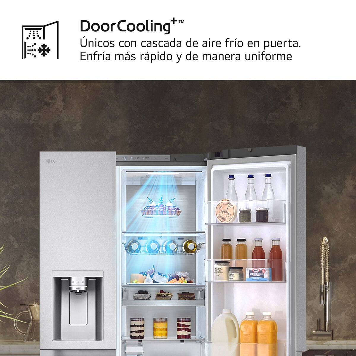 Thumbnail 4 de LG GSLE91MBAB frigorífico americano 601 L DoorCooling+™