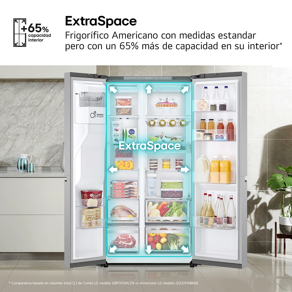 Frigorífico americano  LG DoorCooling+? Serie 900 - GSLE91MBAB Acero antihuellas-10