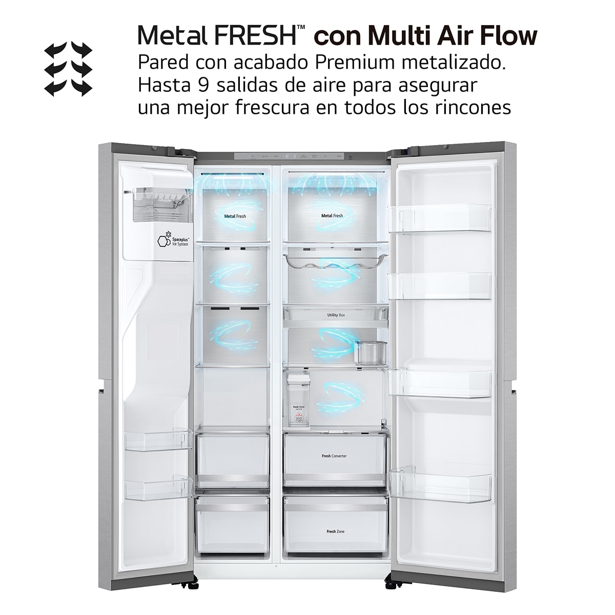 Frigorífico americano  LG DoorCooling+? Serie 900 - GSLE91MBAB Acero antihuellas-11