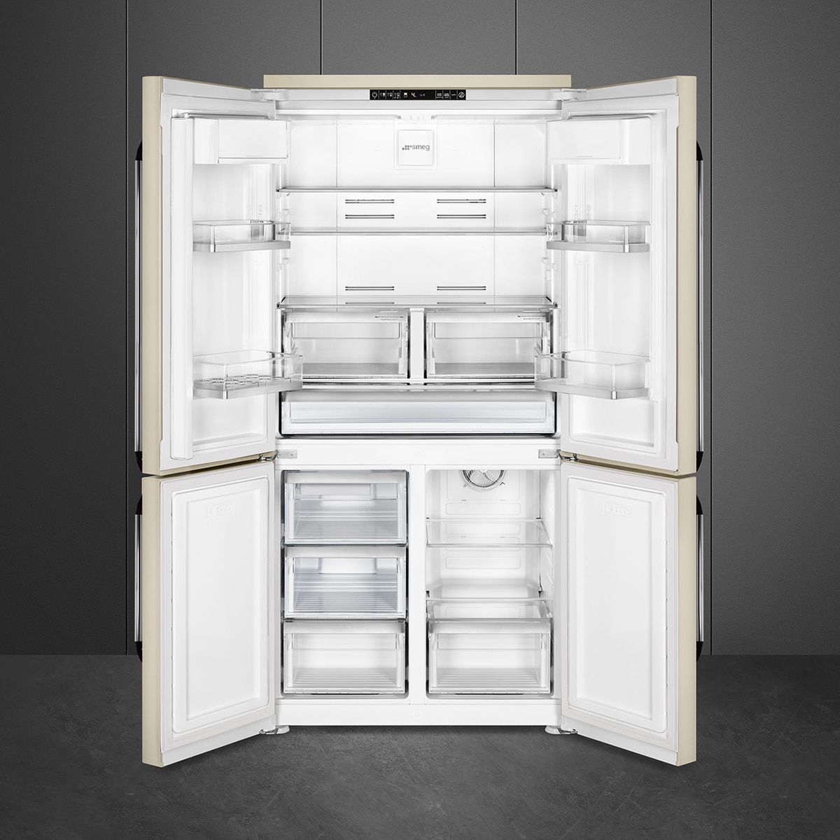 Frigorífico Americano Smeg, 4 puertas, Total No Frost, 572 litros, - FQ960P6 - Crema Crema-2