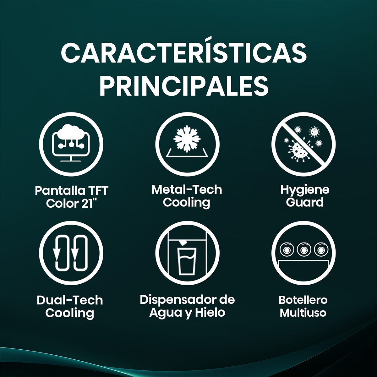 Frigorífico Americano Hisense, Total No Frost, Metal Tech Cooling- RS9P628GPFE - Negro Negro-5