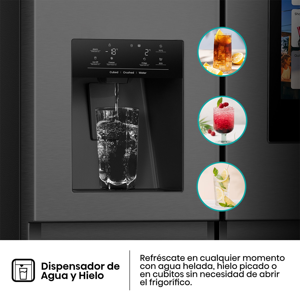 Frigorífico Americano Hisense, Total No Frost, Metal Tech Cooling- RS9P628GPFE - Negro Negro-11