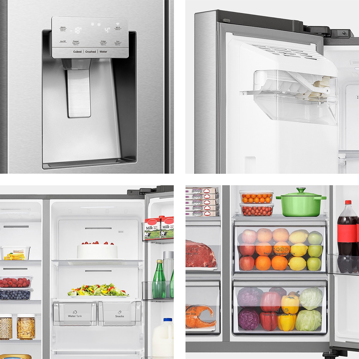 Frigorífico Americano Hisense, Total No Frost, Multi Air Flow- RS818N4TIC1 Inox-12
