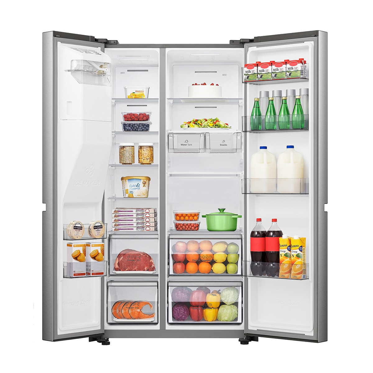 Frigorífico Americano Hisense, Total No Frost, Multi Air Flow- RS818N4TIC1 Inox-13