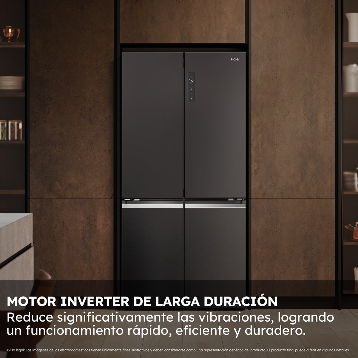 Frigorífico americano Haier Total No Frost Cube 90 Series 7 - HCR79F19CNMD Dark inox-9