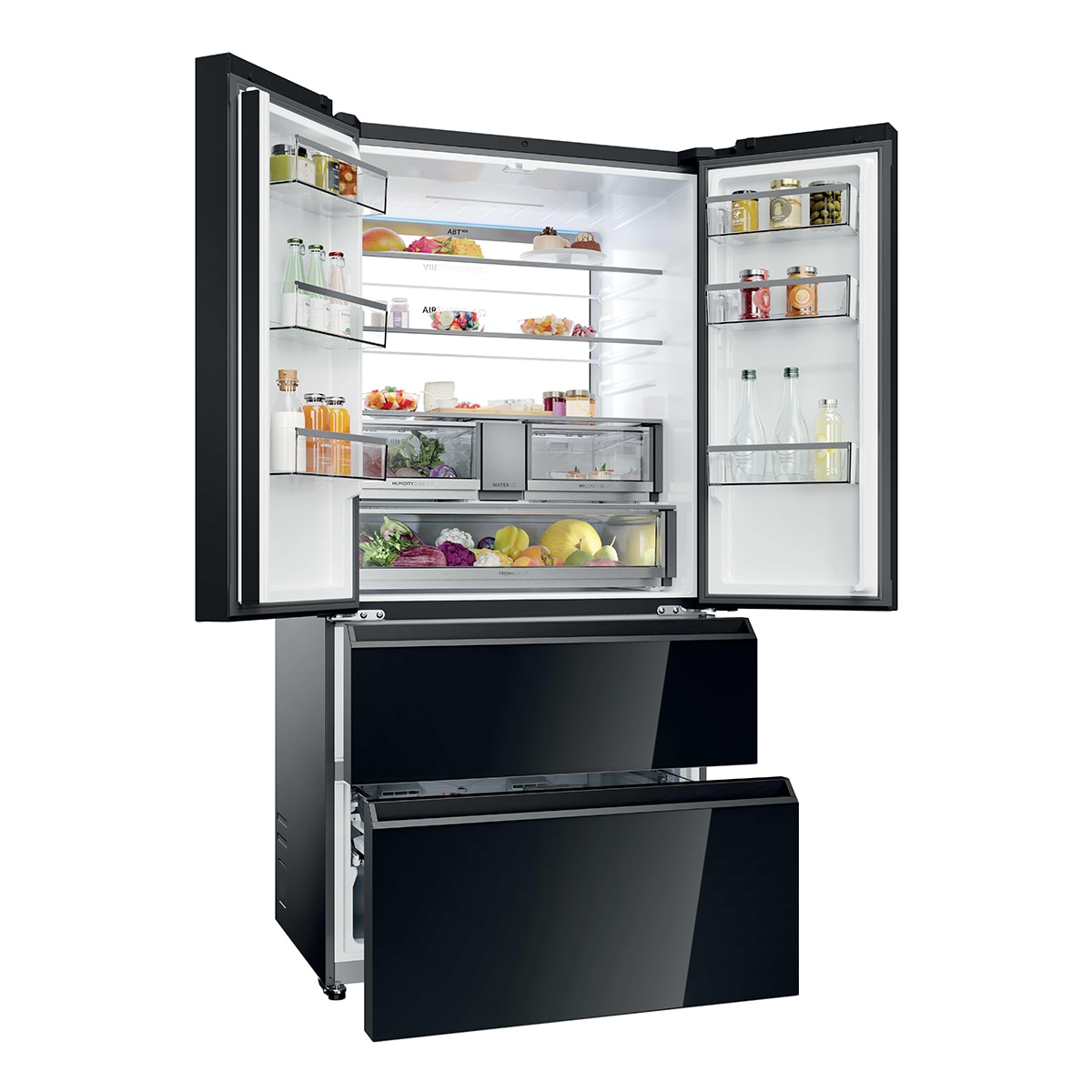 Frigorífico americano Haier Total No Frost Cube FD 90 Series 7 - HFR79F19DFGB Cristal negro-5