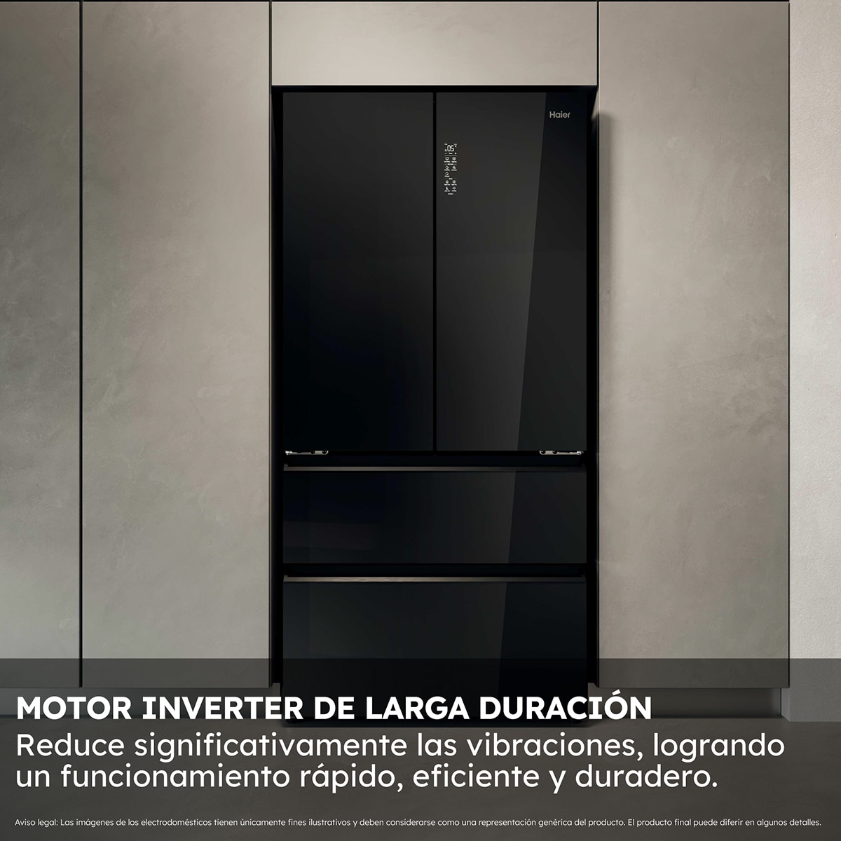 Frigorífico americano Haier Total No Frost Cube FD 90 Series 7 - HFR79F19DFGB Cristal negro-10