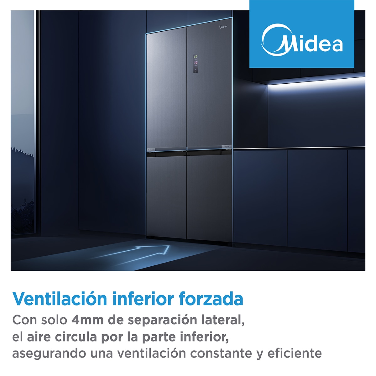 Frigorífico americano Midea Total No Frost Instafit - MDRF706BIE70 Gris-7