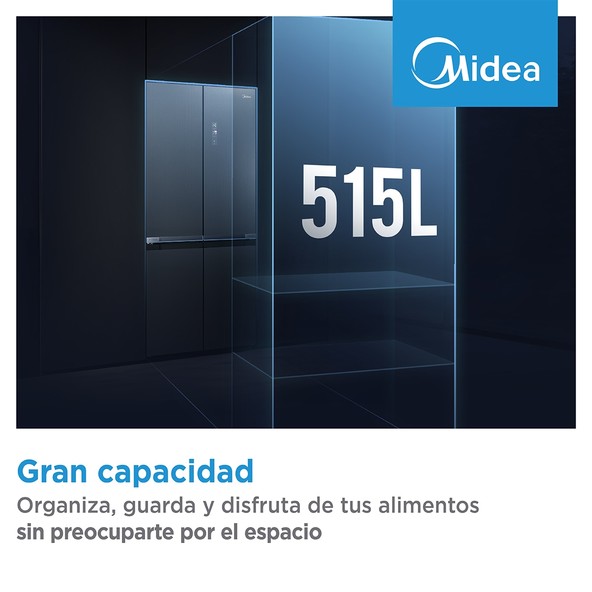 Frigorífico americano Midea Total No Frost Instafit - MDRF706BIE70 Gris-8