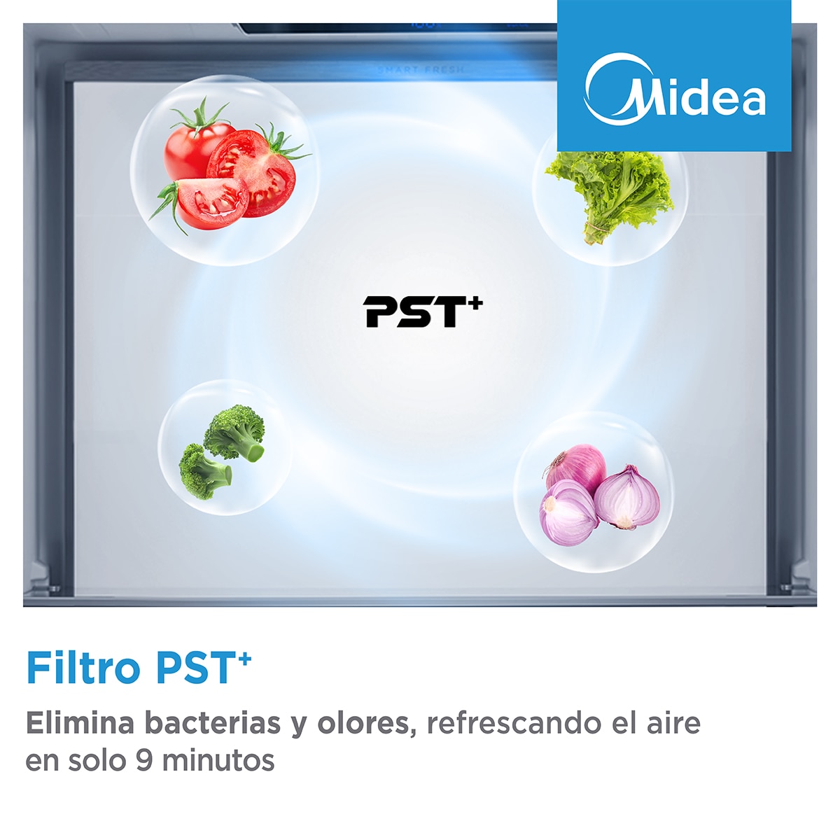 Frigorífico americano Midea Total No Frost Instafit - MDRF706BIE70 Gris-11