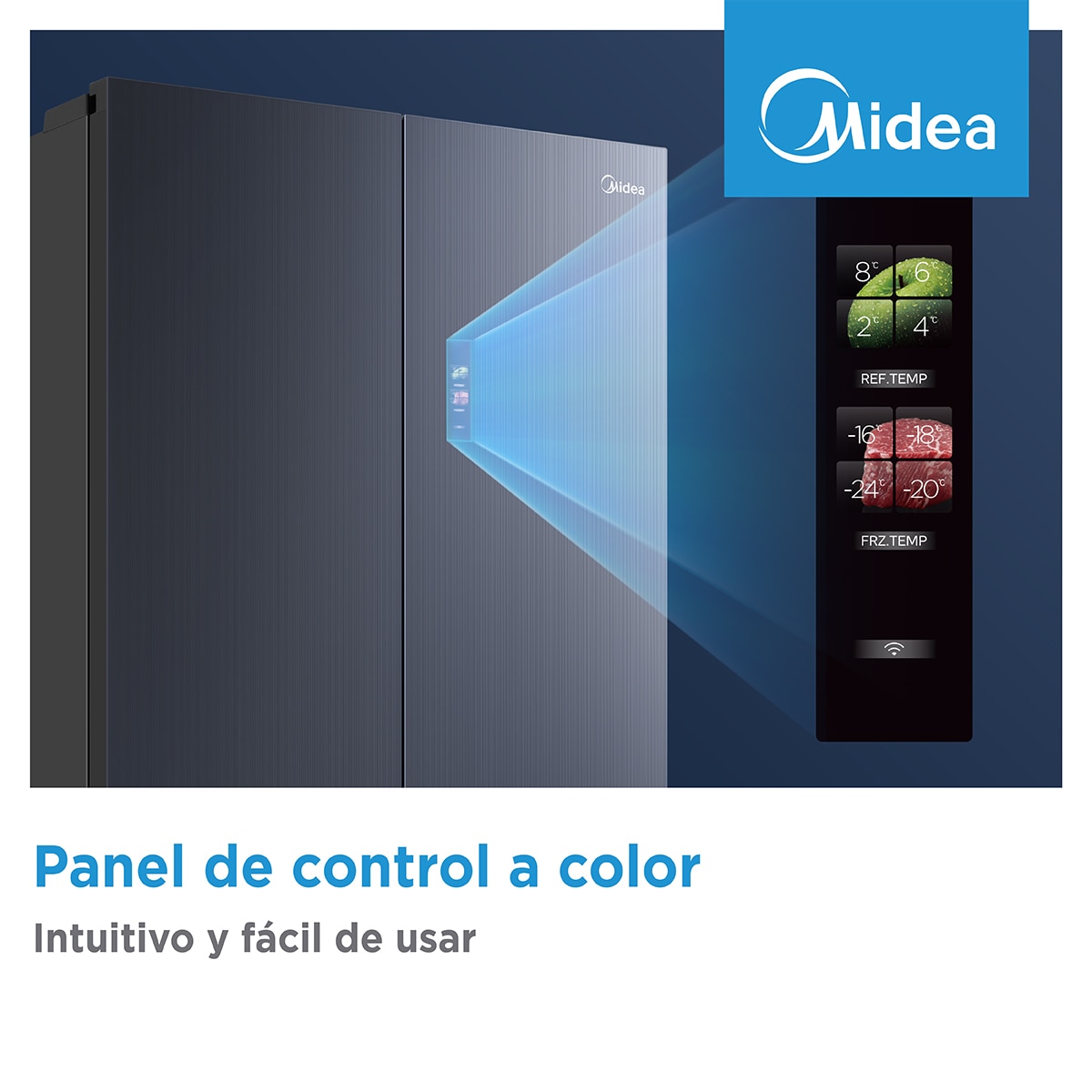 Frigorífico americano Midea Total No Frost Instafit - MDRF706BIE70 Gris-12