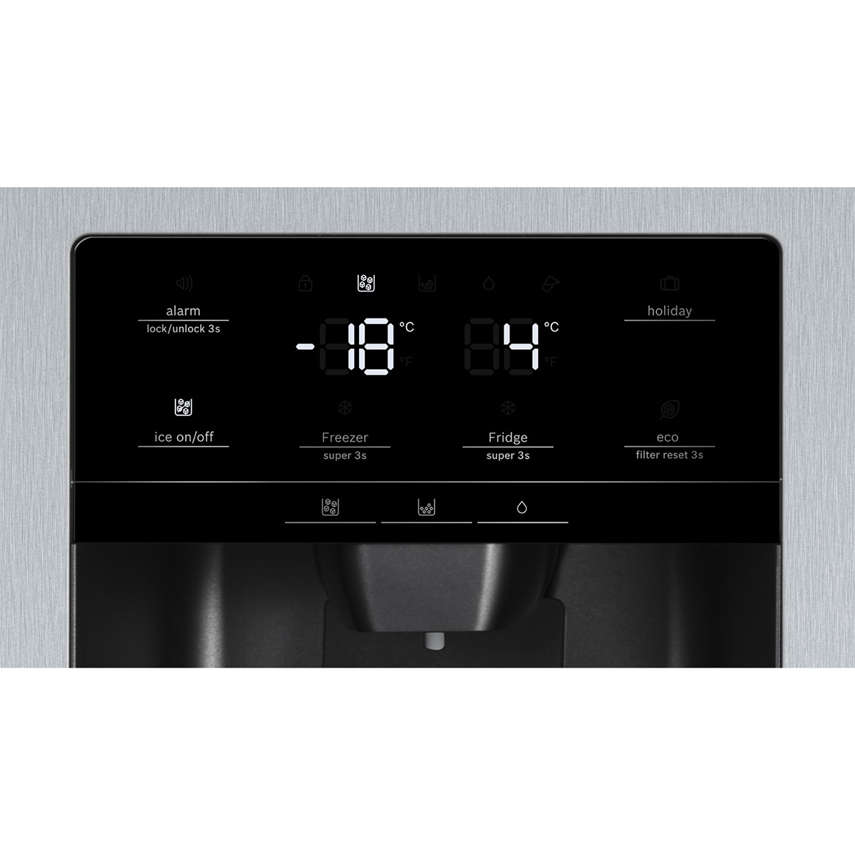 Frigorífico americano Bosch Dispensador Total NoFrost - KAD93AIDP Acero antihuellas-3