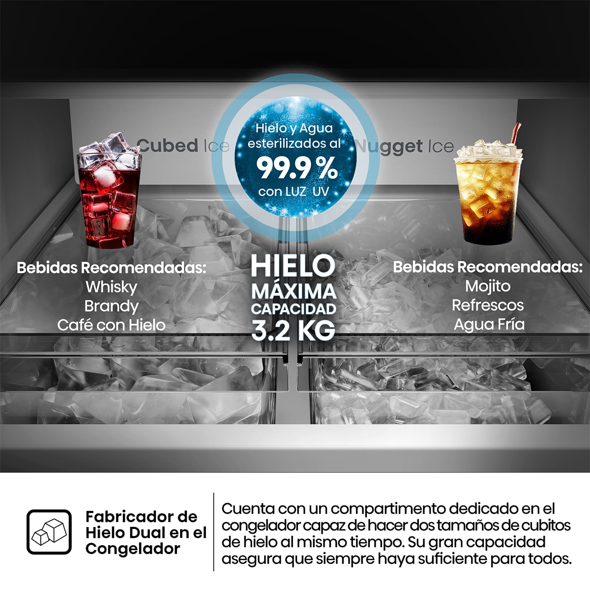 Frigorífico americano Hisense No Frost - RQ640P5SSD Inox-6