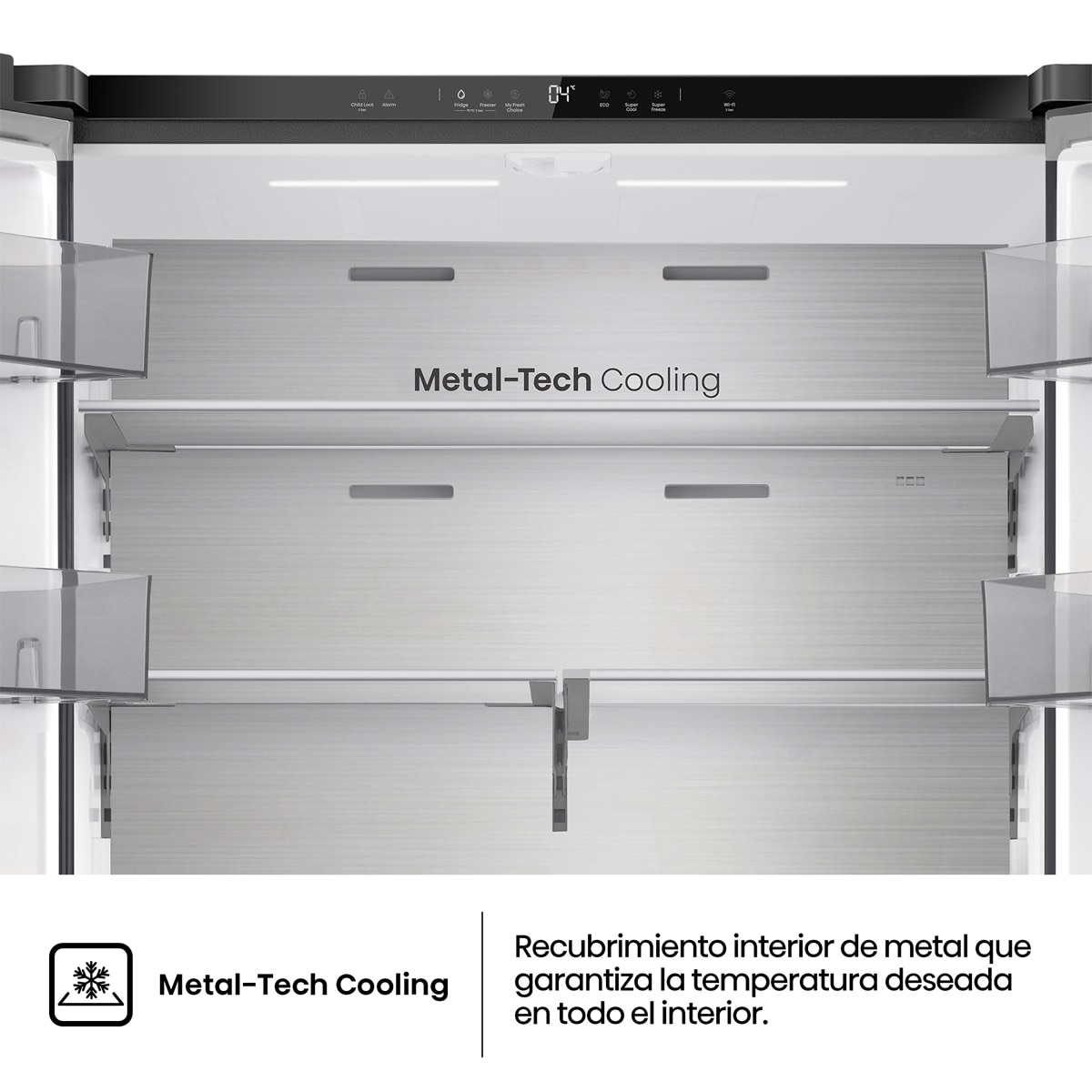 Frigorífico americano Hisense No Frost - RQ5P640SSSD Inox-6