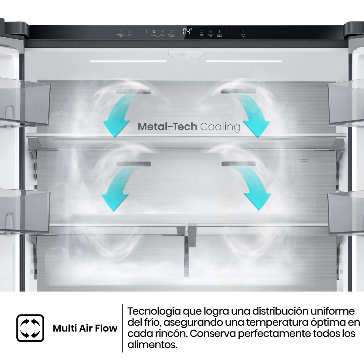 Frigorífico americano Hisense No Frost - RQ5P640SSSD Inox-7