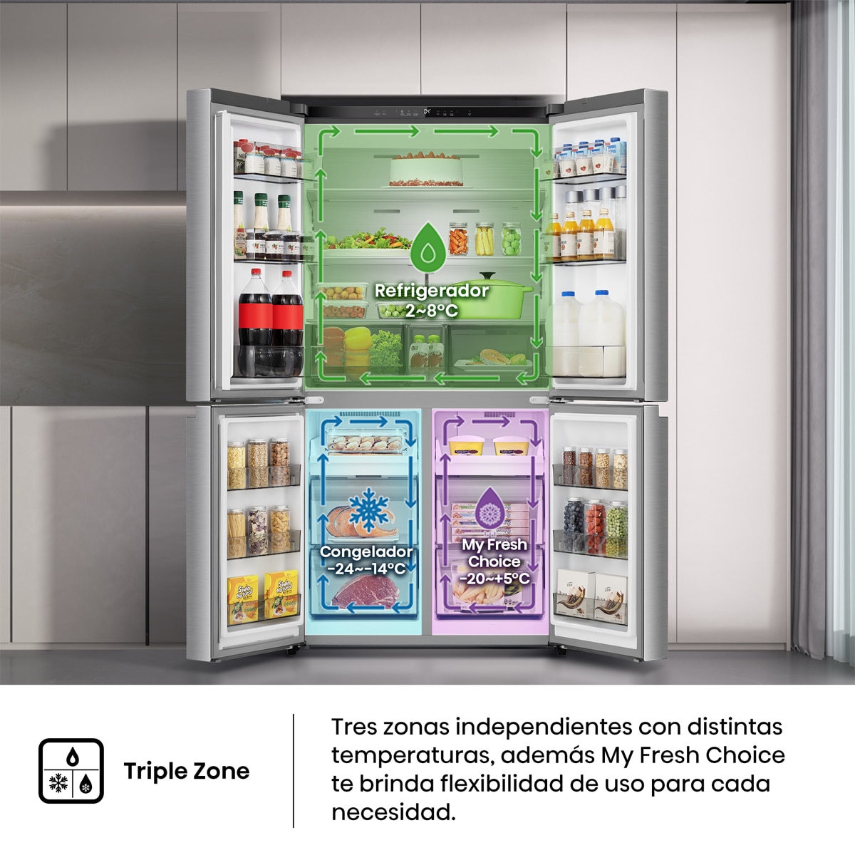 Frigorífico americano Hisense No Frost - RQ5P640SSSD Inox-9