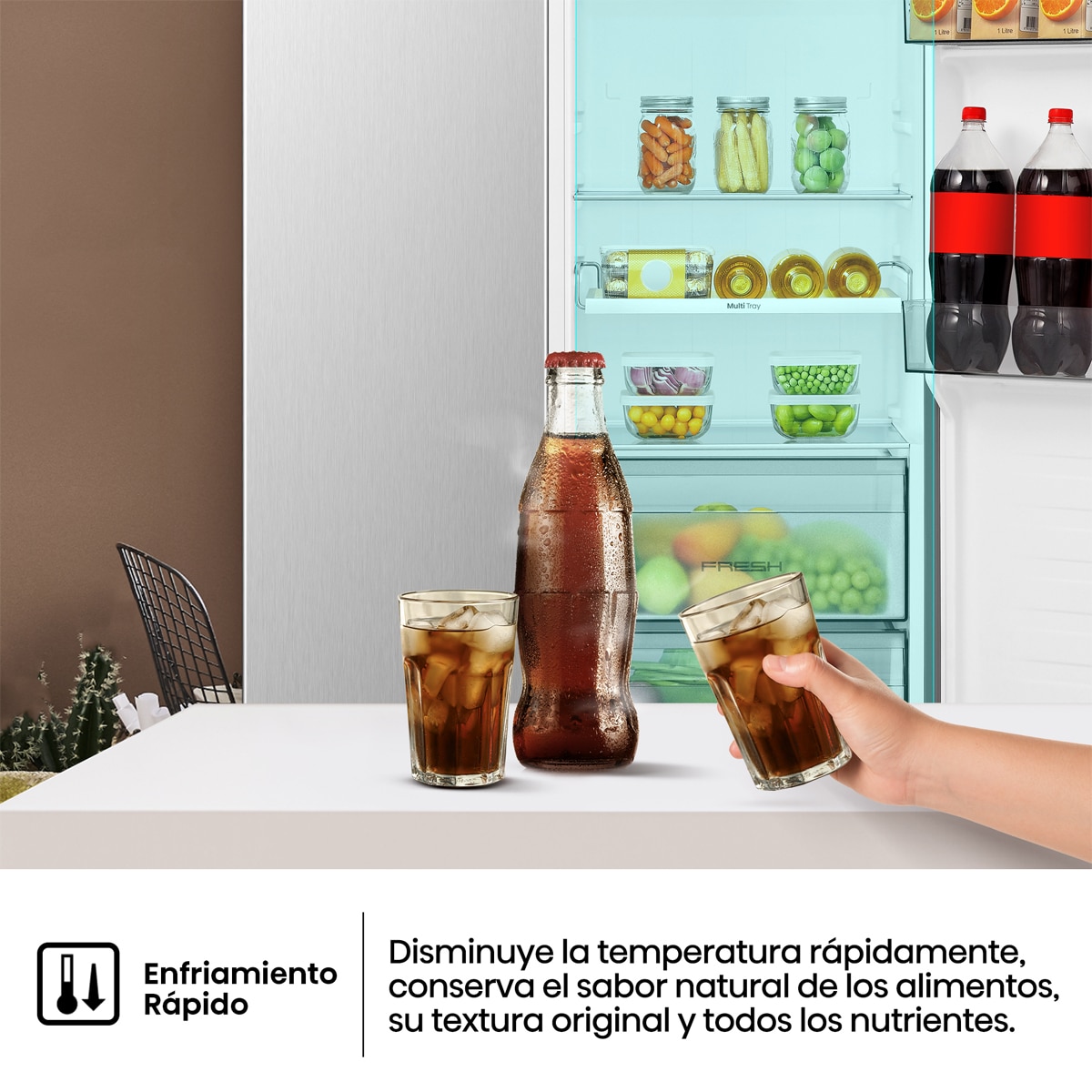 Frigorífico americano Hisense No Frost - RS3P558NEIC Inox-6