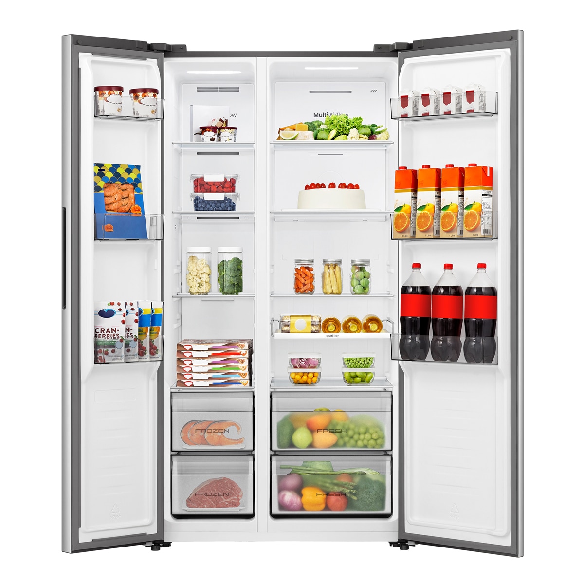 Frigorífico americano Hisense No Frost - RS3P558NEIC Inox-11