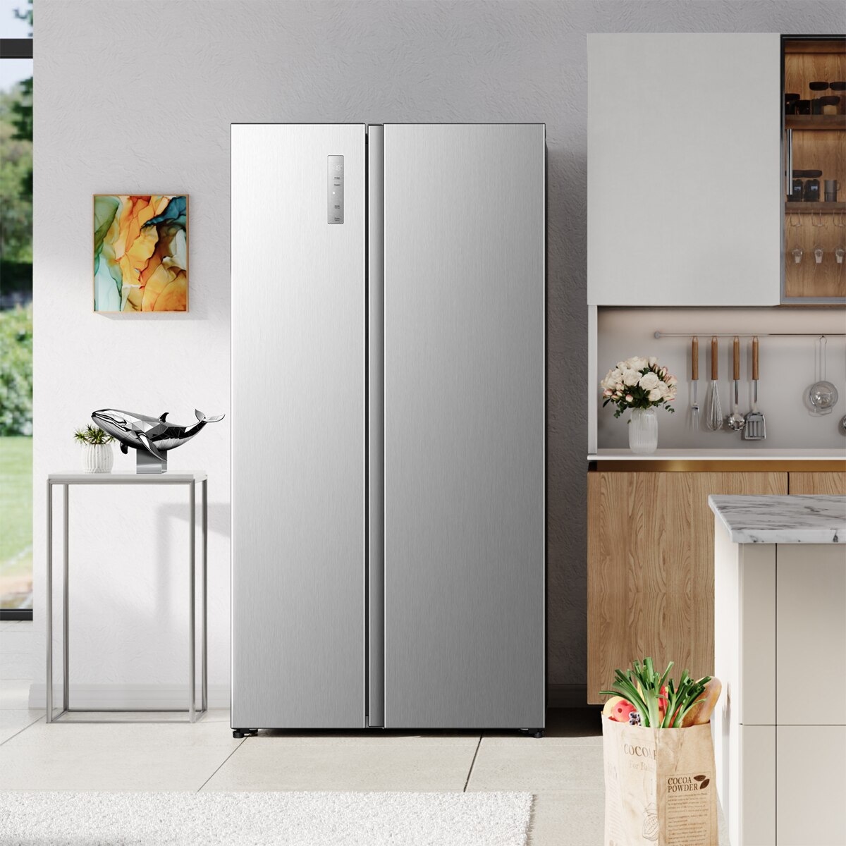 Frigorífico americano Hisense No Frost - RS3P558NEIC Inox-13